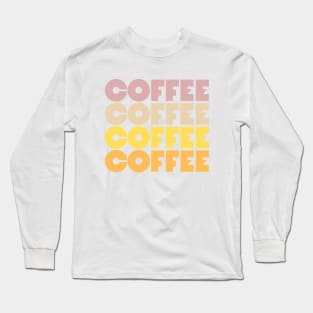 Retro Coffee Repeat Long Sleeve T-Shirt